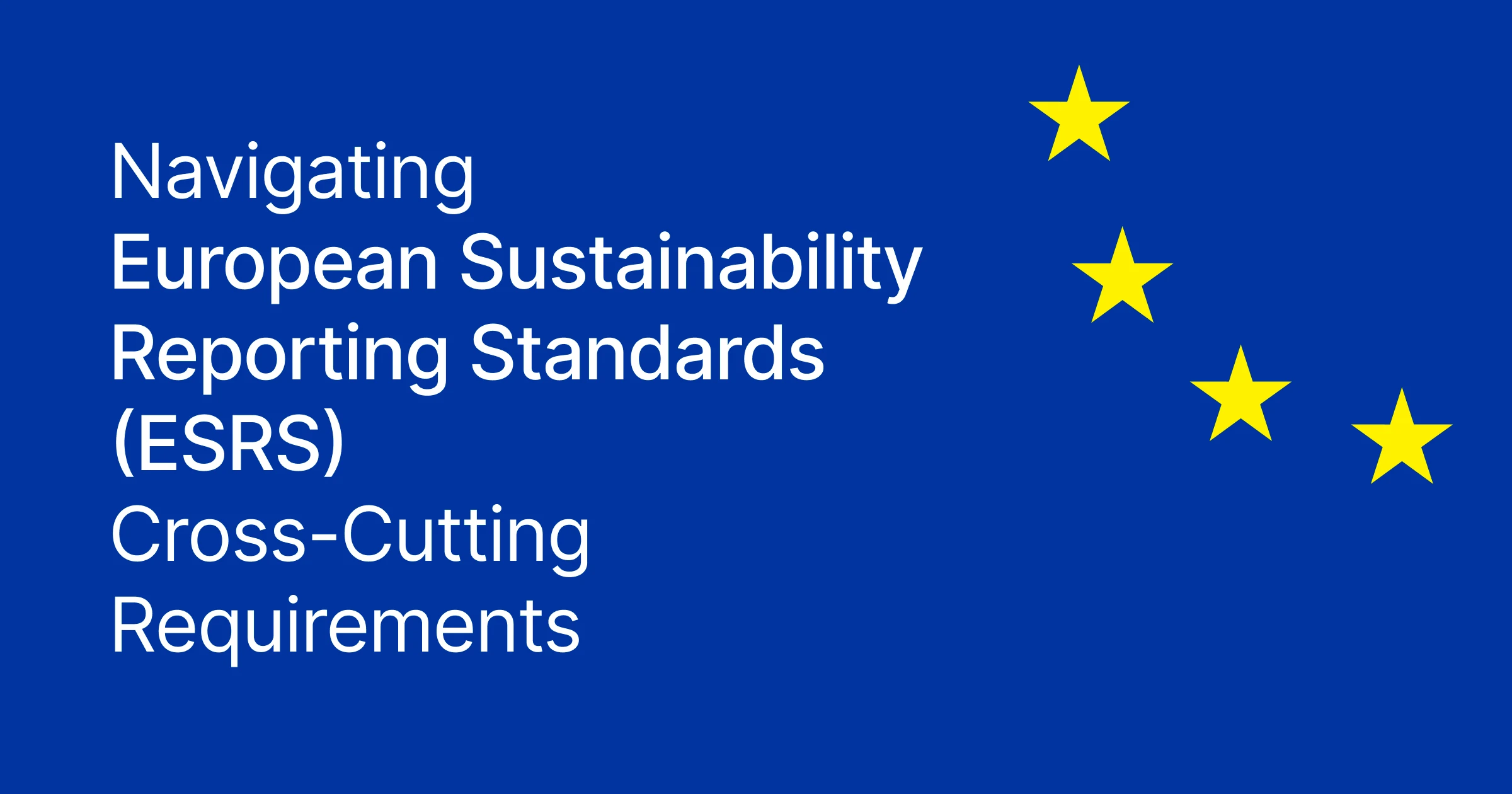 Navigating European Sustainability Reporting Standards (ESRS) Cross-Cutting Requirements