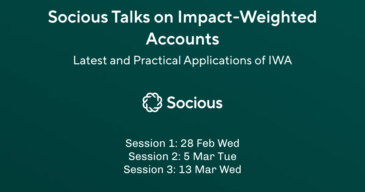 [Socious Talks] Latest and Practical Applications of Impact-Weighted Accounts