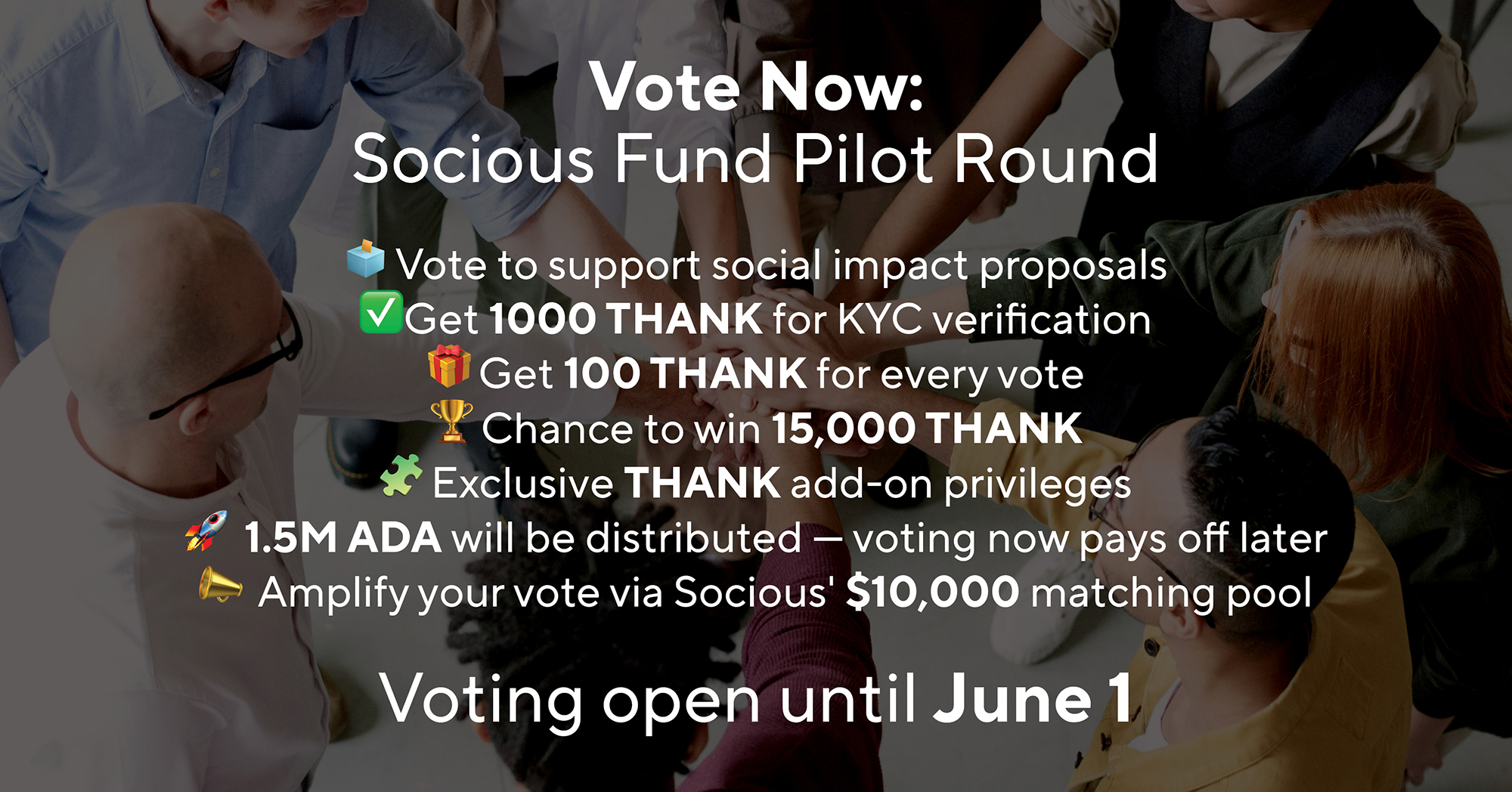 Final Week to Vote in Socious Fund Pilot Round -- Win 15,000 THANK!