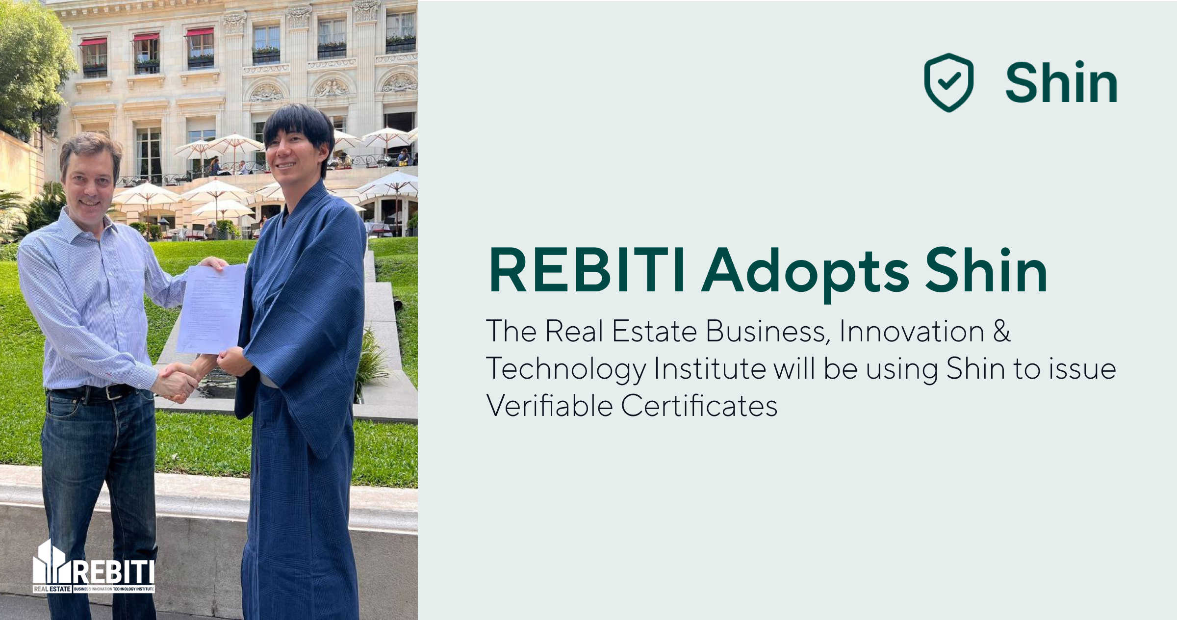REBITI Adopts Shin for Certificate Management in Training and Education