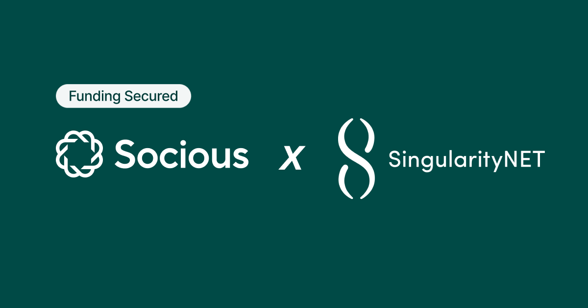 Socious Secures Strategic Funding from SingularityNET's Deep Funding Initiative