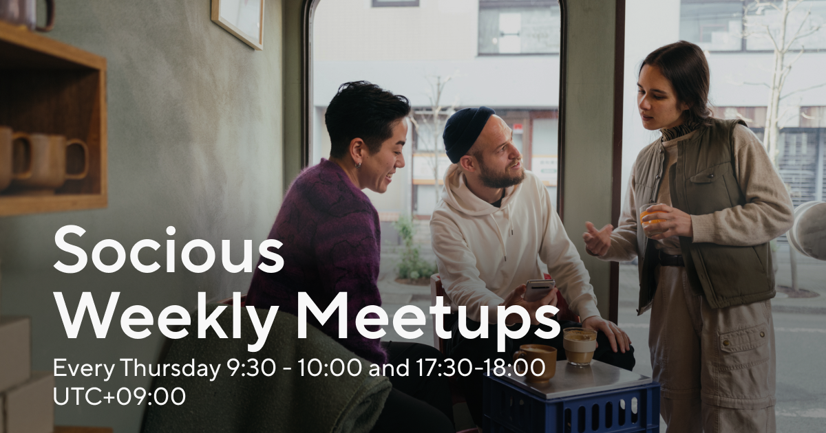 Socious Launches Weekly Community Meetups